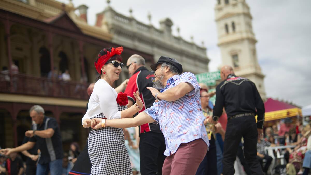 READY TO ROCK AND ROLL: Dance demonstrations at the 2018 Ballarat Beat Rockabilly Festival, which will become Rock Ballarat in 2020. 