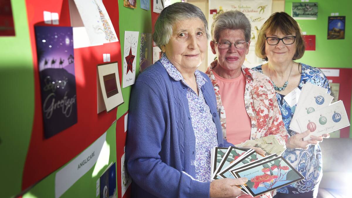 The charity card shop back in 2015, including Connie Sadler, Judy Morrison and Denise Boyko. Photo: Luka Kauzlaric