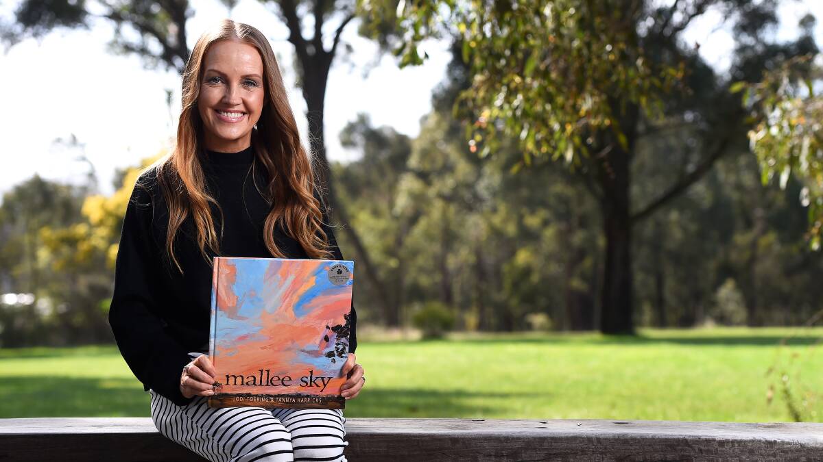 Jodi Toering, seen here with her first children's book Mallee Sky, has had her disappointments due to the pandemic but is remaining positive. Picture: Adam Trafford. 