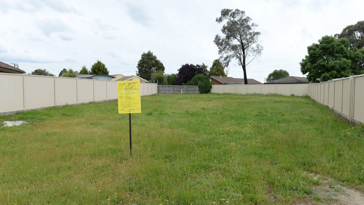 One of the blocks of land where a planning application has been lodged. Picture: Kate Healy. 