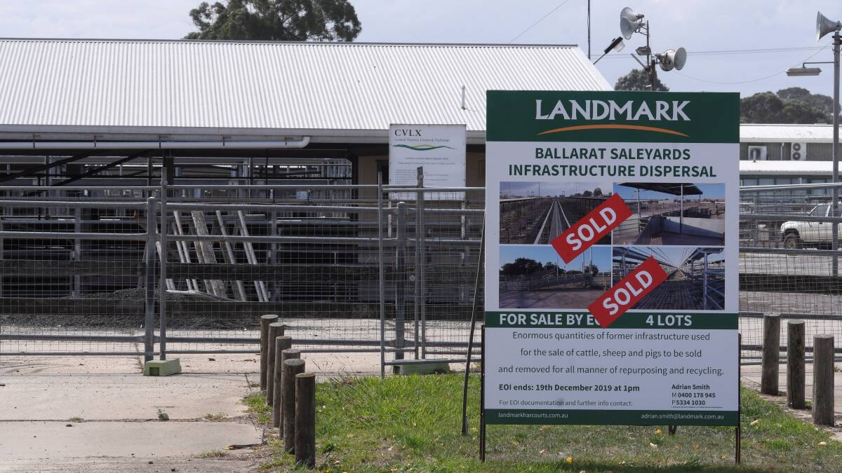 SELLING ON: The infrastructure from the former saleyards has been sold and will be removed later this year. Picture: Lachlan Bence.