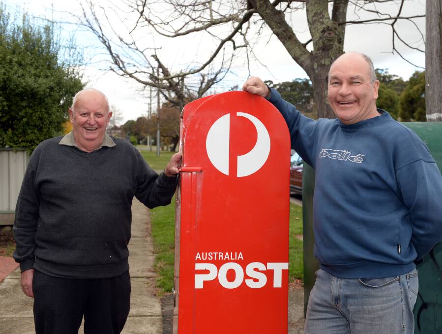 STAMP OF APPROVAL: John O'Brien (left) and Brendan Stevens of the Brown Hill Progress Association have both campaigned for a post office to return to the area. Picture: Kate Healy.