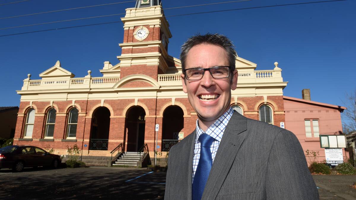 STATE CANDIDATE: Ben Taylor pictured while running for election as the Liberal Party candidate for Buninyong in 2014. Picture: Lachlan Bence. 