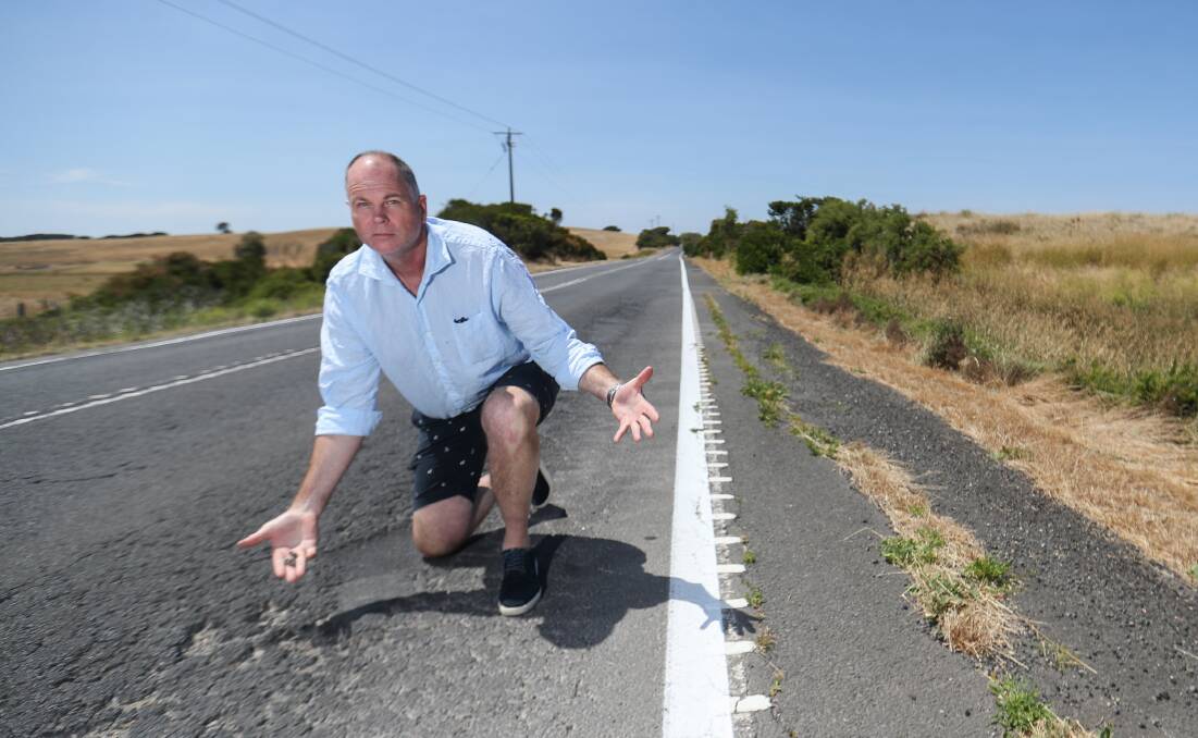 FIX THIS: Bamstone's Michael Steel, pictured on the Princes Highway. Picture: Morgan Hancock 