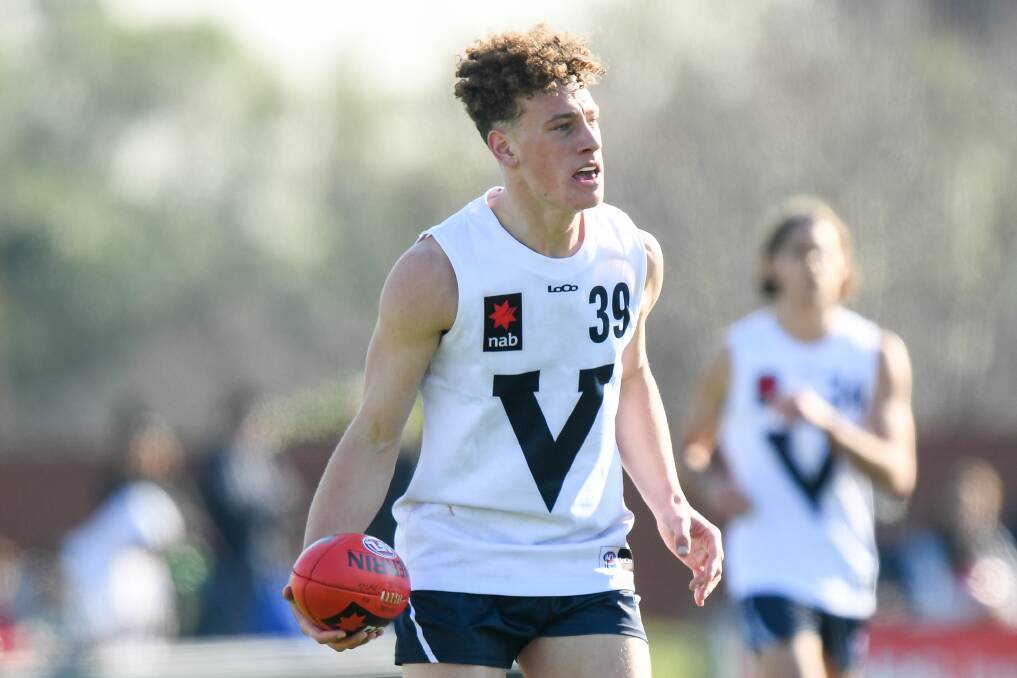 BIG V: Josh Rentsch played for Vic Country at under 18 level in 2021. He has joined SANFL club Sturt. Picture: Morgan Hancock 