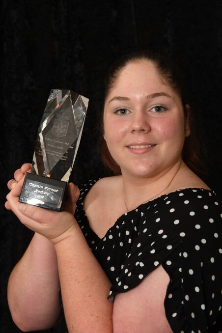 ON A ROLL: Tazmin Forrest was named Wunhym Junior Sportsperson of the year. Picture: Lachlan Bence