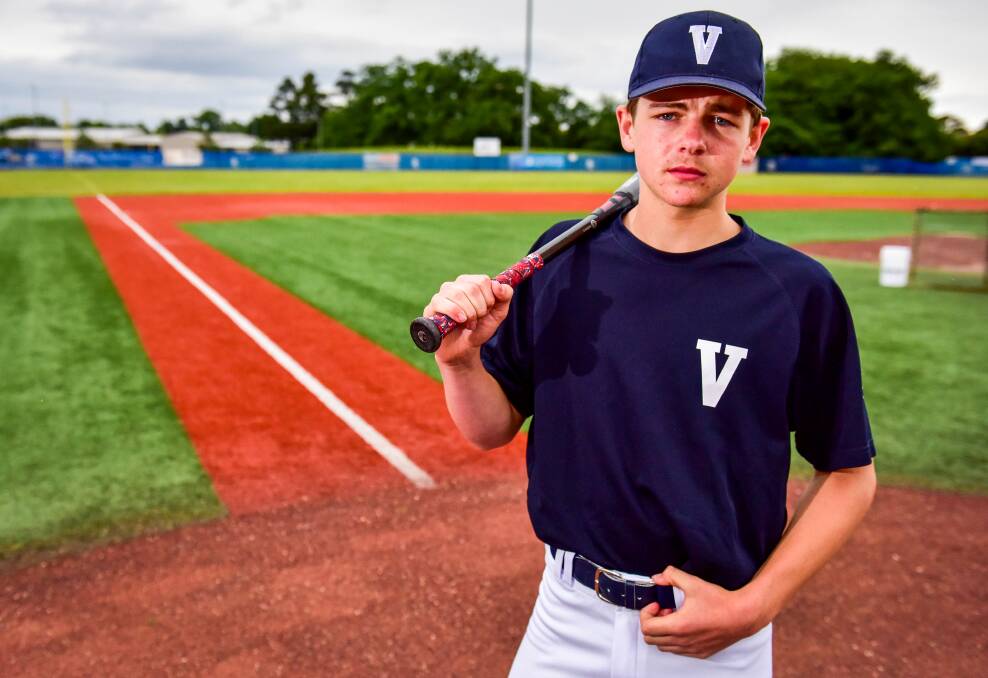 BATTER UP: Adam Jirik will play baseball for the under-16 Victorian squad at the Australian Youth Championships. Picture: Brendan McCarthy