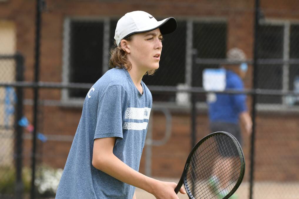 HOT SHOT: Ballarat's Jarrod Joyce won the under-14 State Tennis title in Bendigo. Picture: Kate Healy