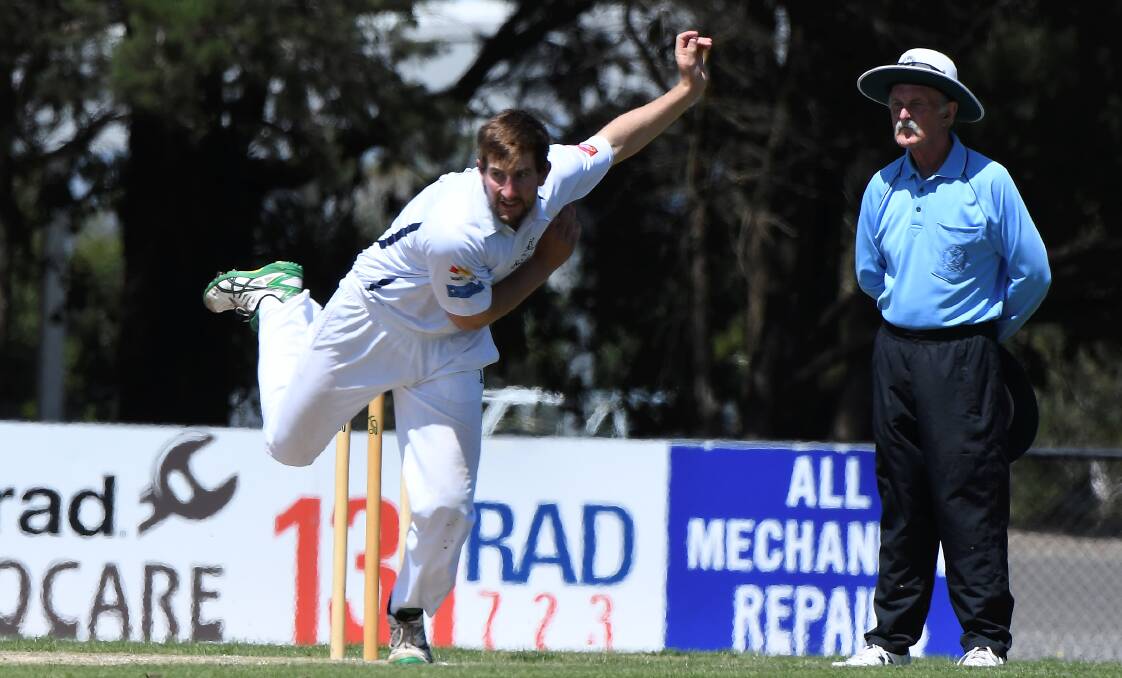 PACE: Opening bowler John Butler led the Mt Clear attack, finishing with figures of 3-37 on Saturday. 