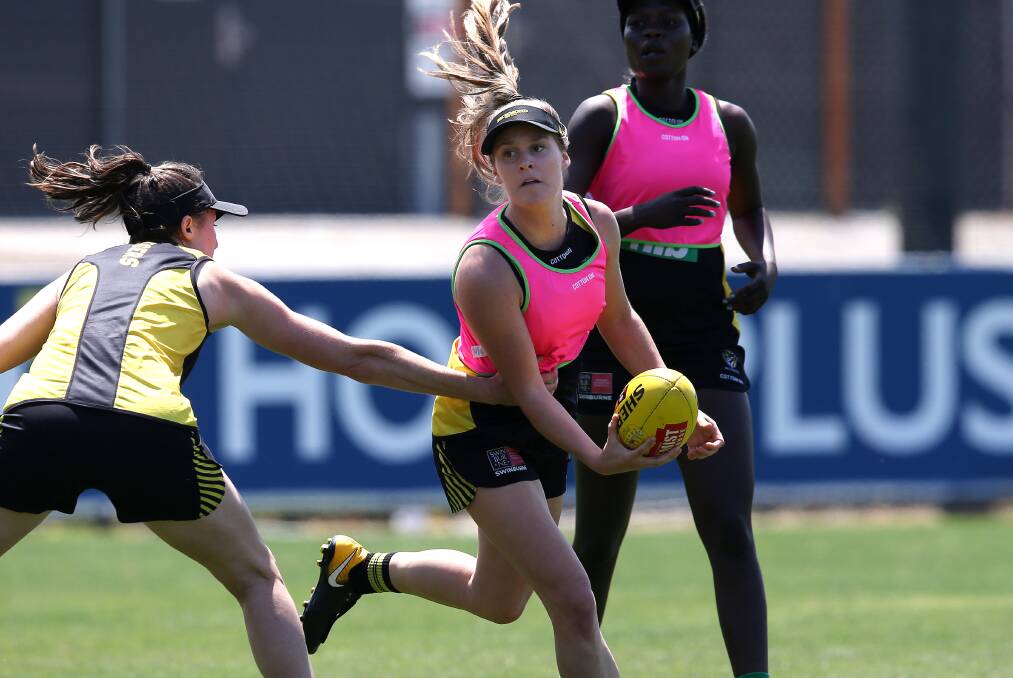 DRIVEN: Ella Wood will bring intensity and a solid left boot to Punt Road Oval. Picture: supplied
