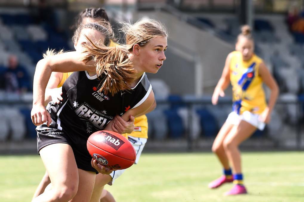HOPEFUL: Renee Saulitis playing for the Rebels in 2020. Picture: Kate Healy