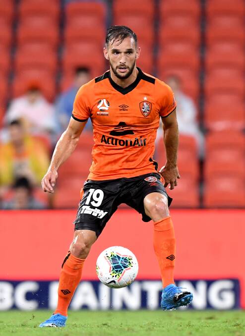 FOCUSED: Brisbane Roar defender Jack Hingert will be out disrupt Western United forwards on Sunday in Ballarat. Picture: supplied