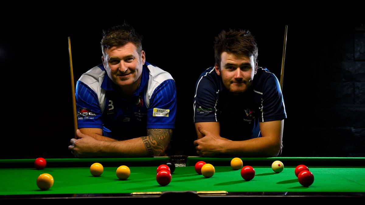DYNAMIC DUO: Father and son pool duo Matt and Mark Curwood are setting the game on fire.
