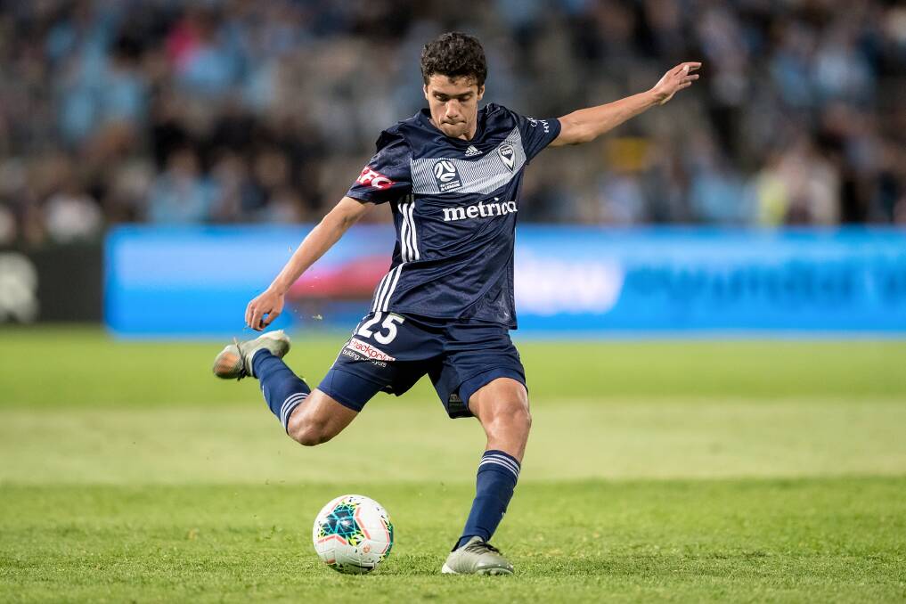 STRIKE: Brandon Lauton playing for Melbourne Victory in the club's round six A-League clash with Sydney FC. Picture: Getty Images