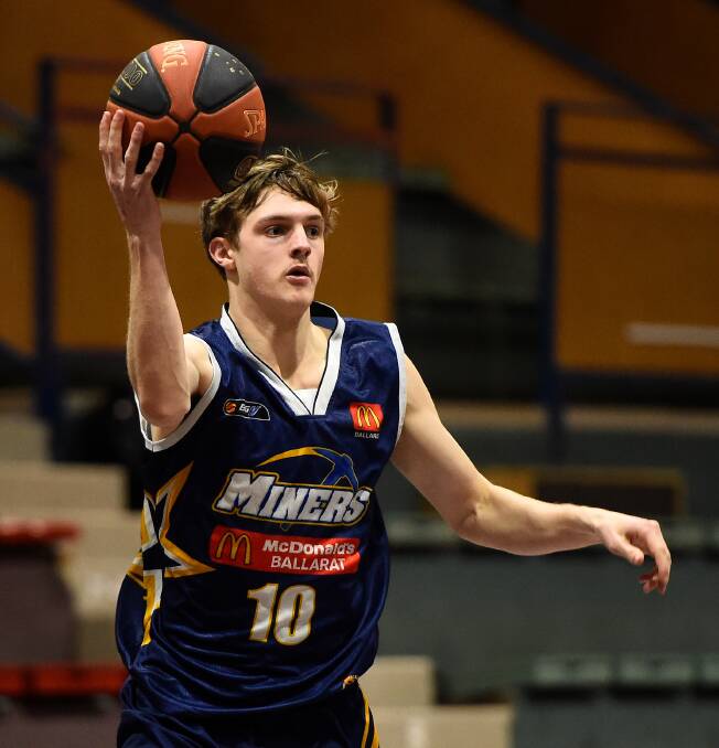 OUT OF ACTION: Ballarat Miners guard Zac Dunmore is one of multiple Miners players to benefit from online zoom meetings during lockdown. Picture: Adam Trafford 