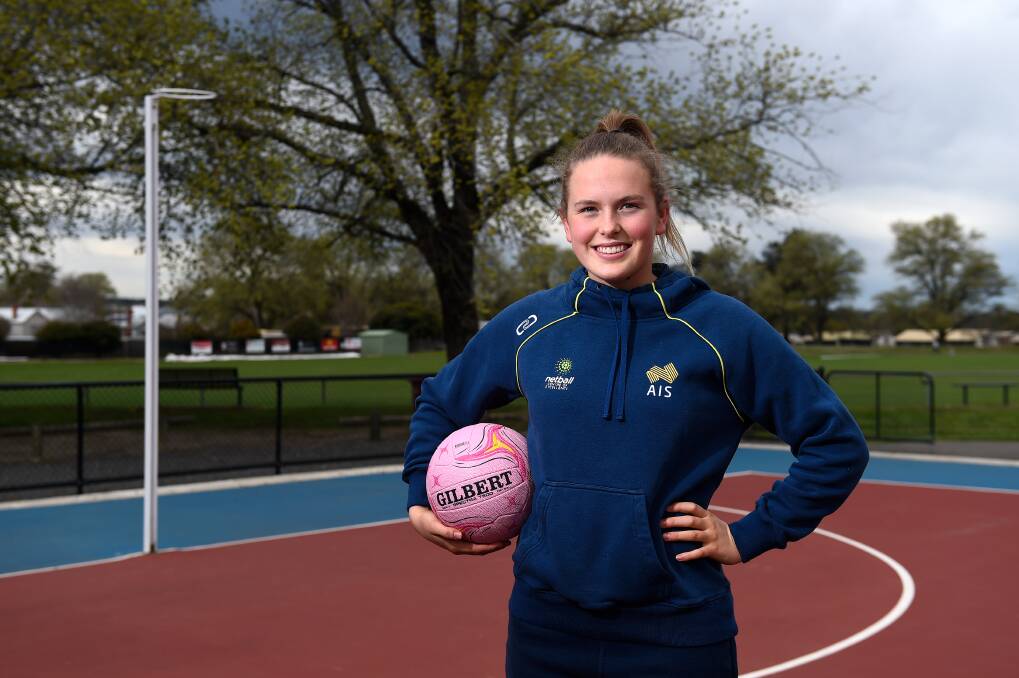 YOUNG GUN: Poppy Douglass has bee named in Netball Australia's 17-under Netball Centre of Excellence squad. Picture: Adam Trafford