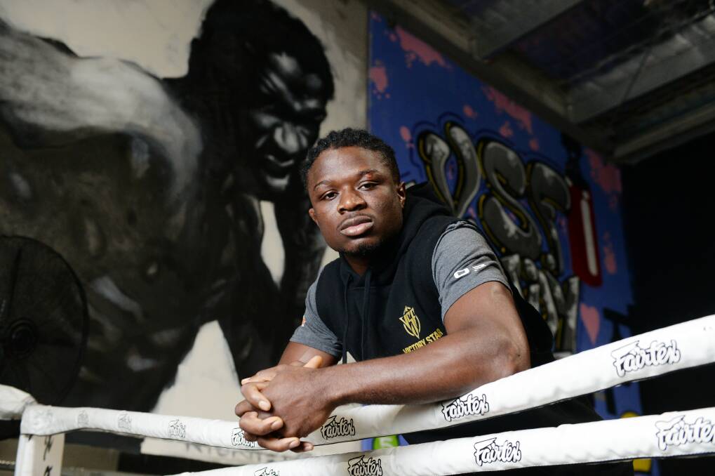 EYE ON THE BELT: Victor Nagbe will fight for the Australian National Boxing Federation middleweight title this Friday. Picture: Kate Healy