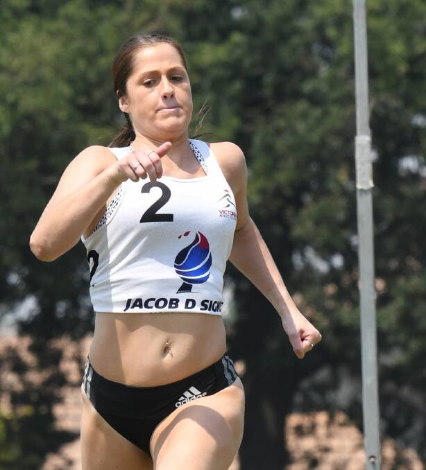 ON TRACK: Former Stawell Gift champion Grace O'Dwyer will be in action at the Bay Sheffield Footrace this weekend. Picture: Lachlan Bence