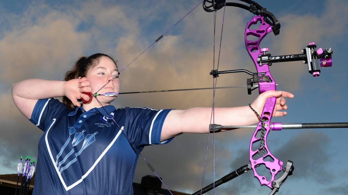 FIRE: Tazmin Forrest will compete at Youth World Archery Championships in Spain later this year. 