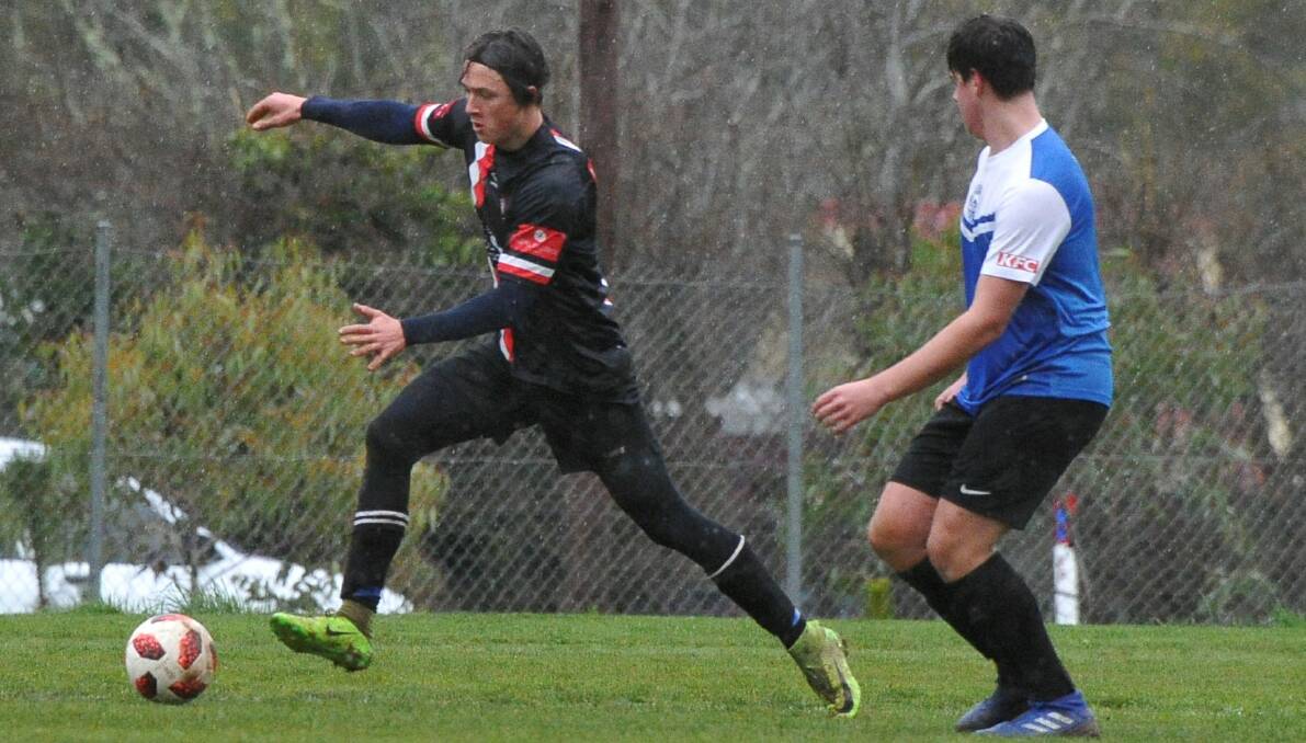 STRIKE: Owen Tubitt scored 26 goals for Daylesfored-Hepburn United to help lead the club to a BDSA league title. Picture: Lachlan Bence