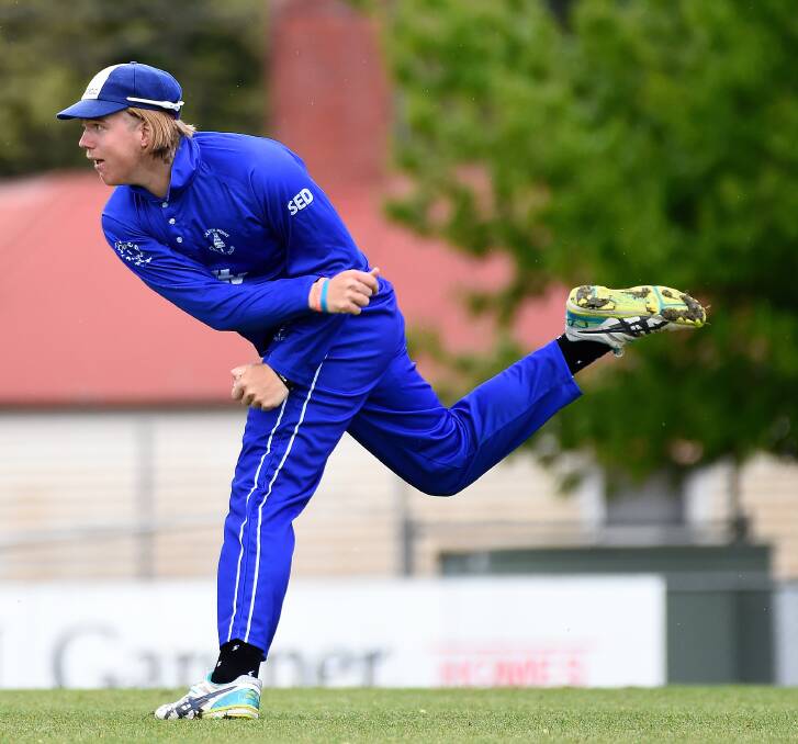 YOUNG GUN: After making 116 with the bat last week, Golden Point's Josh Pegg will be back on the field for the second day of his sides's two-day clash with Napoleon-Sebastopol. Picture: Adam Trafford