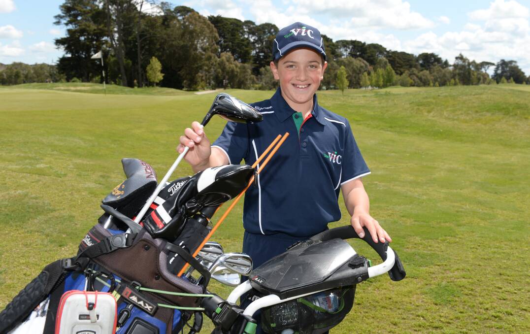 HOT SHOT: Liam Howlett is all smiles after being named in the Victorian National 12-years and under Golf Championships. Picture: Kate Healy