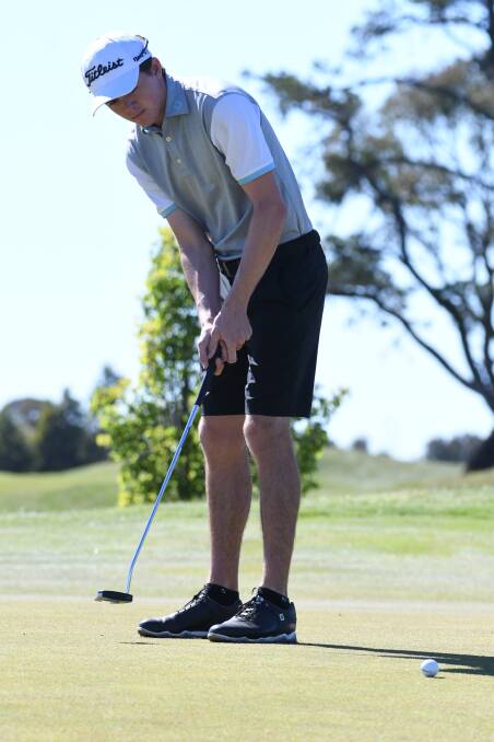 ON TARGET: Another stellar outing from Cooper Eccleston has seen him pull four strokes clear of the National Futures leaderboard. Picture: Kate Healy