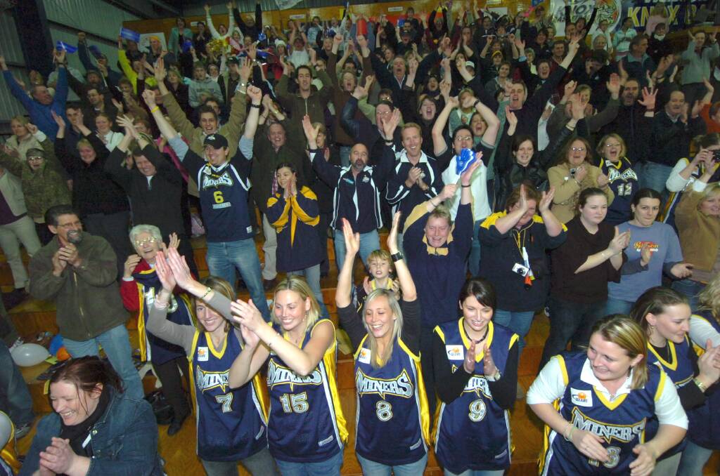 DRIVING FORCE: The Ballarat cheer squad make themselves heard after beating Knox 70-69 in the SEABL women's grand final.