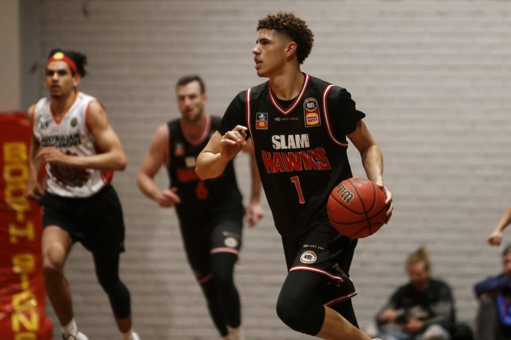 HE'S HERE: Global basketball sensation LaMelo Ball will take on Melbourne United at the Ballarat Sports and Event Centre. Picture: Anna Warr