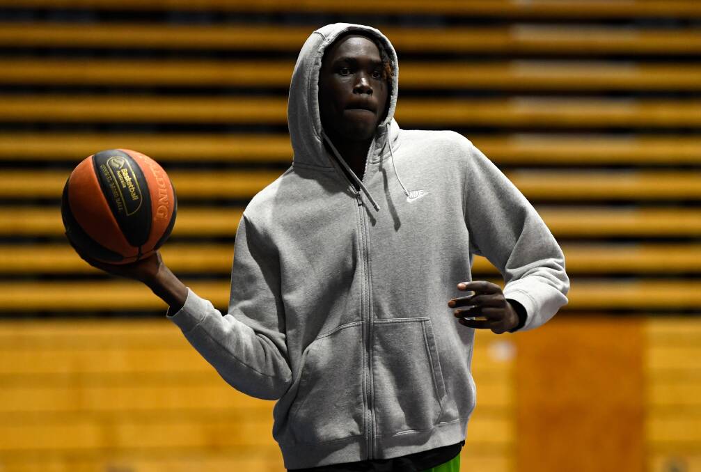 SHOWCASED: Deng Acuoth training with the Ballarat Miners during the 2019 NBL1 season. Picture: Adam Trafford