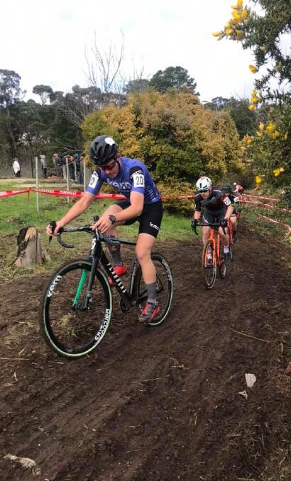 PUSH: Riders raced up 40-degree inclines at the National Cyclocross Series in Creswick. Picture: Contributed 