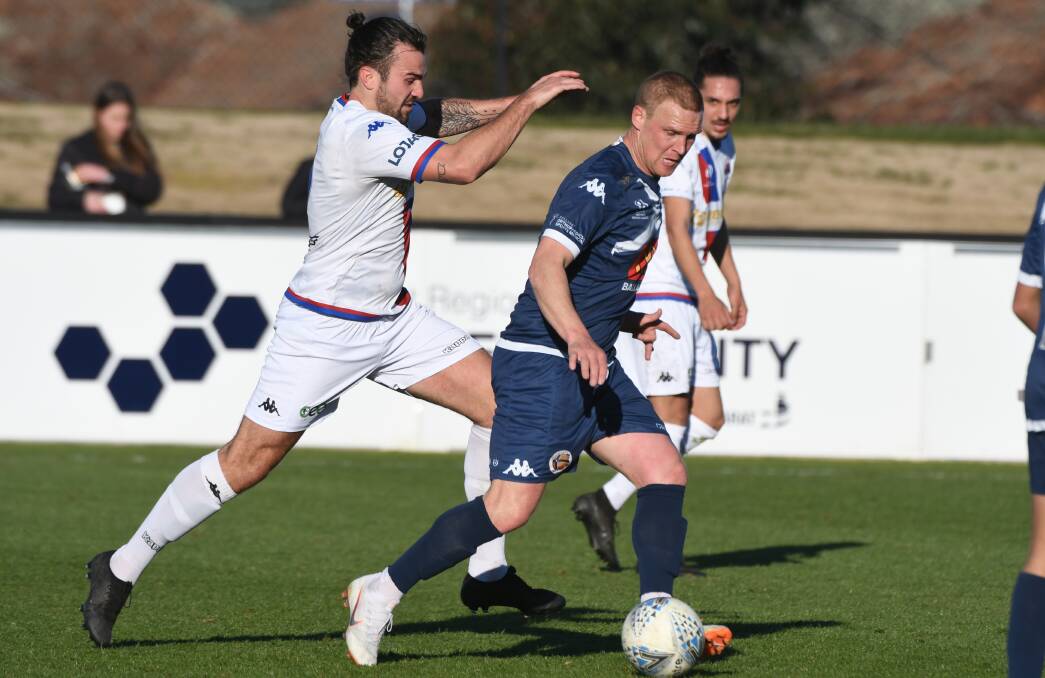 CAPTAIN STRIKES: Shaun Romein scored a goal in Ballarat City's draw with Langwarrin on Saturday. Picture: Kate Healy 