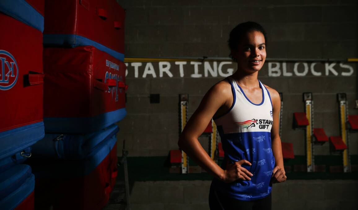 EN-ROUTE: Under-16 Australian 100-metre record holder Torrie Lewis will compete at the Ballarat Gift in February. Picture: Marina Neil