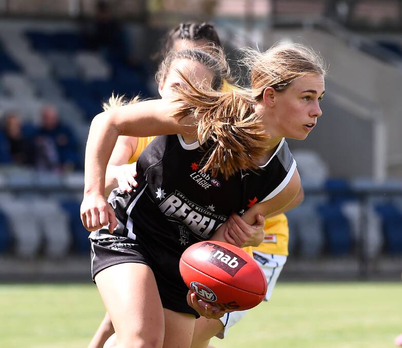 COMPOED: Renee Saulitis was one of the Rebels' best on Saturday. Picture: Adam Trafford