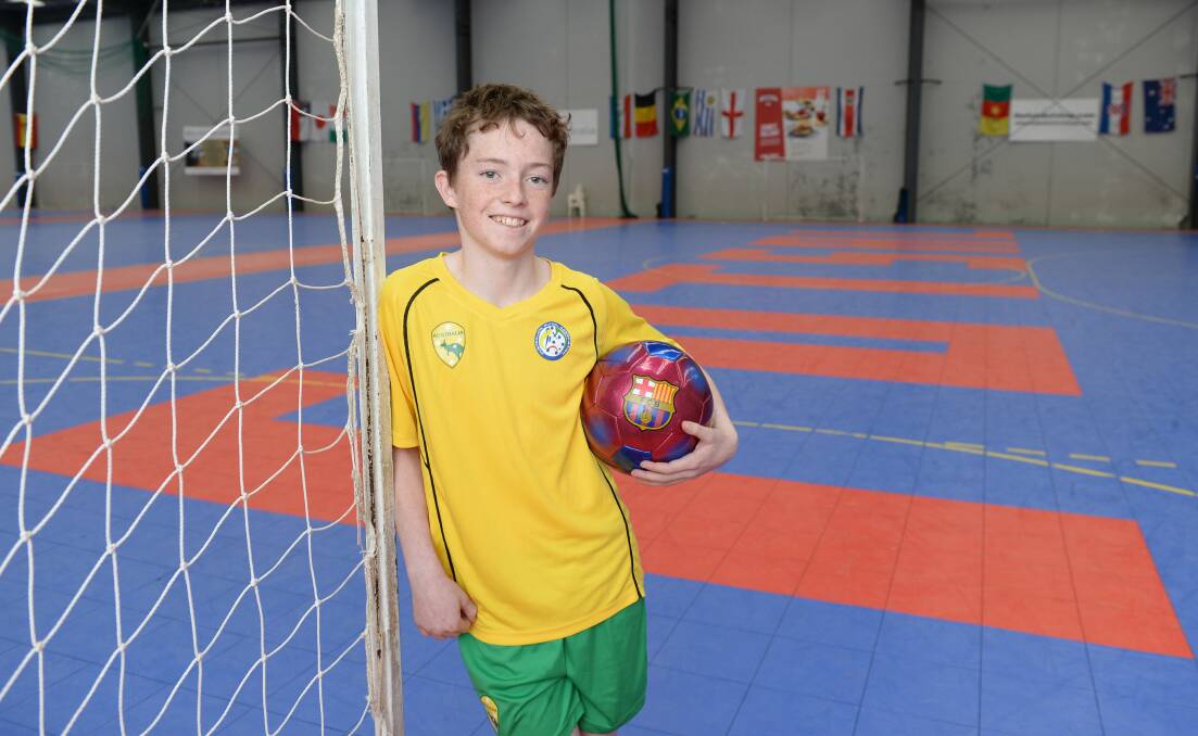 YOUNG GUN: Futsal player Damian Irvin will travel to the UK in October to play futsal for Australia. Picture: Kate Healy