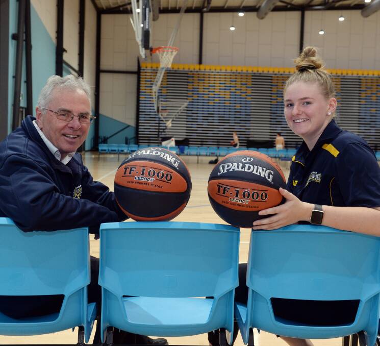 BIG WEEKEND AHEAD: Basketball Ballarat Mark Valentine and Referee Manager Chloe Dunmore. Picture: Kate Healy