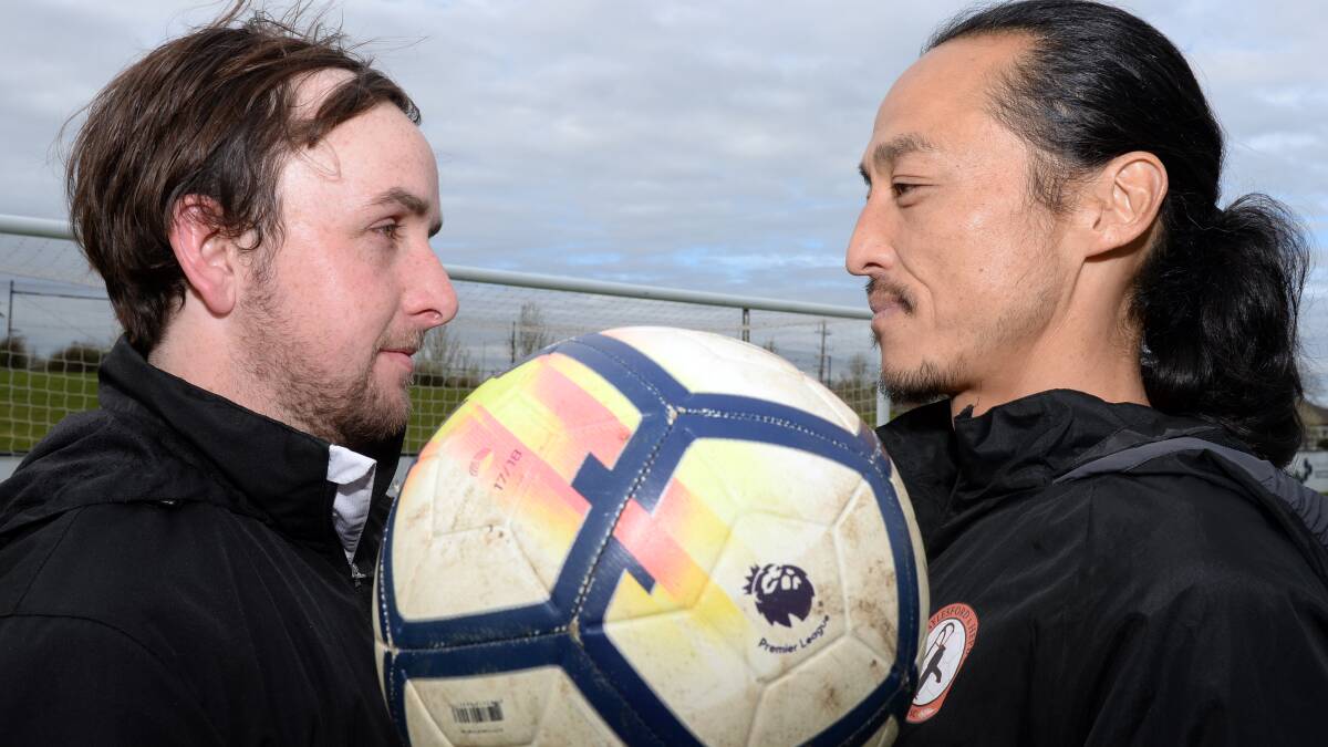 SHOWDOWN: Ballarat North United coach Tim Beggs will face-off with Daylesford-Hepburn United's Hiroshi Masuda in the BDSA division one open grand final. Picture: Kate Healy