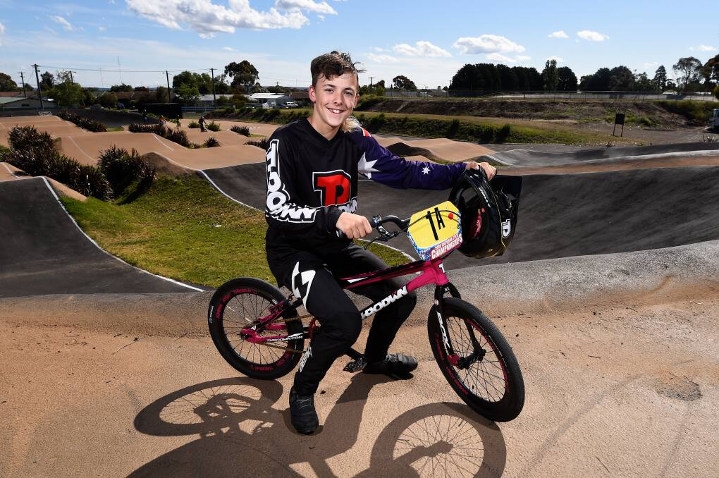 PRODIGY: Josh Jolly won his third straight crown at the Victorian State BMX Titles in Melbourne. Picture: Adam Trafford 