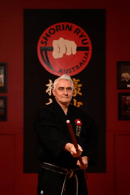 HIYAH: Vaughan King is one of the highest ranked karate practitioners in the country after attaining a 5th degree black belt. Picture: Adam Trafford