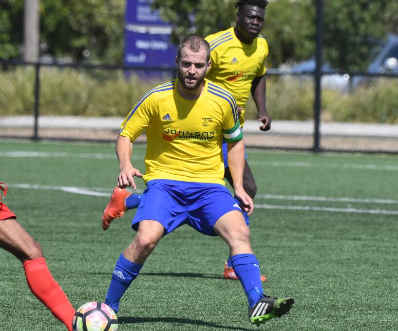 LEADING BY EXAMPLE: Sebastopol Vikings captain Adrian Curtain has submitted a two-goal effort in his side's 2-2 draw with the Western Eagles.