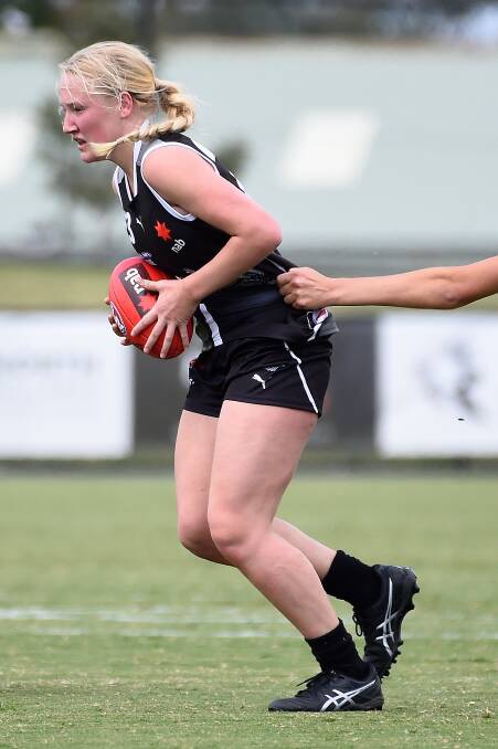 STEPPING UP: Alice Astbury had a memorable debut for the Greater Western Victoria Rebel at Mars Stadium on Saturday. Picture: Adam Trafford