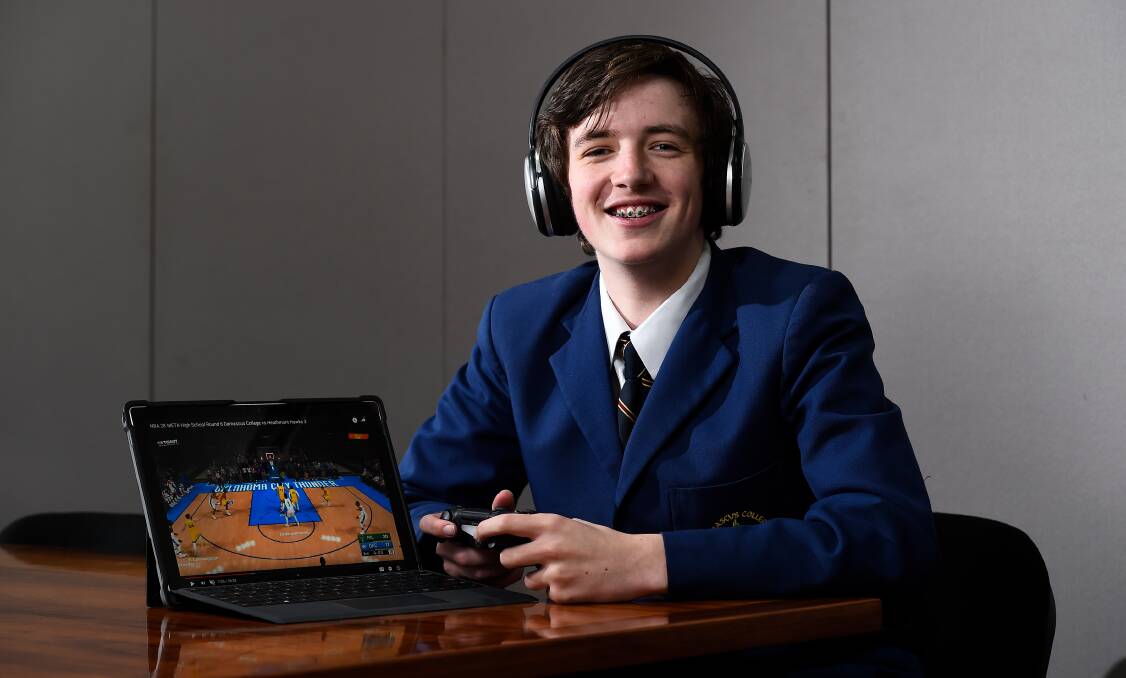 GAMER: Damascus College student Ben Creanor will compete in the National E-Sports Final at Melbourne Arena on Sunday. Picture: Adam Trafford 