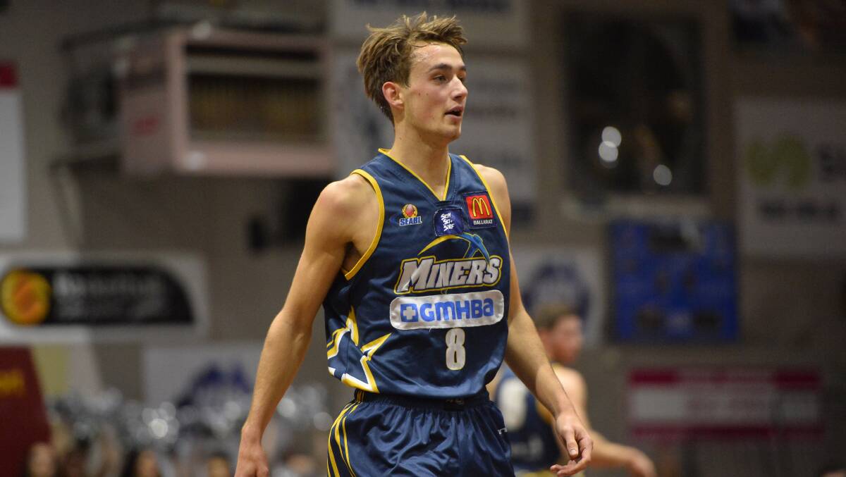 DOMINANT: Ross Weightman posted a double double (11 points, 10 rebounds) to lead the Ballarat Miners to victory over the Geelong Supercats. Picture: Dylan Burns