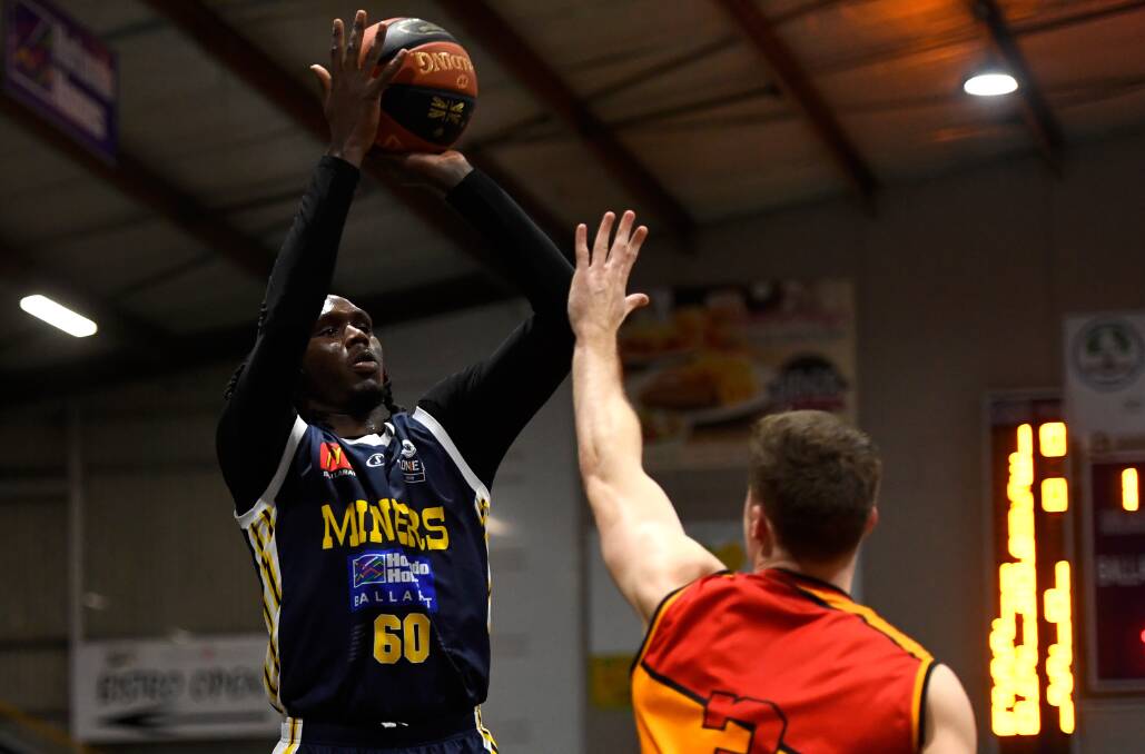 Ballarat Miners import Jerry Evans jr was named Ballarat's most valuable player at the end of the 2019 NBL1 season. Picture: Adam Trafford 