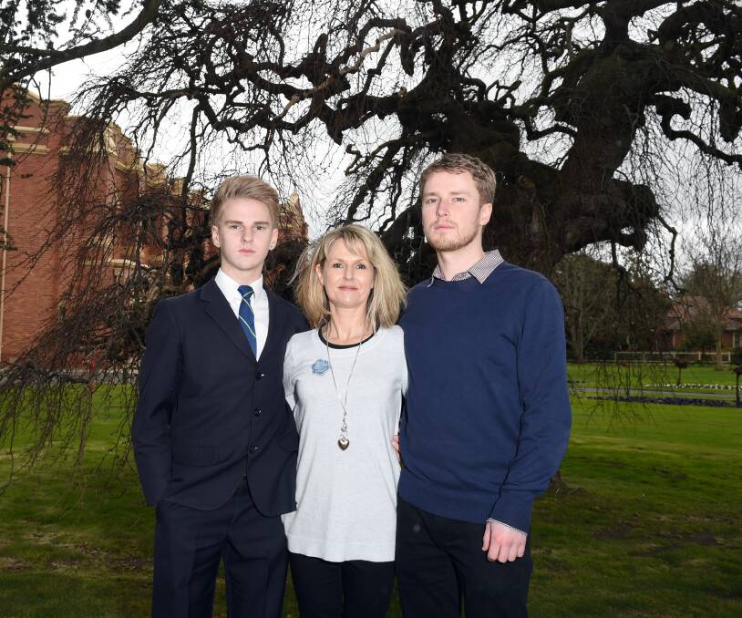 MORE TALK: Julie Allan and her sons, Connor (left) and Brayden, want more education and less shame around the subject of mental health. Photo: Kate Healy