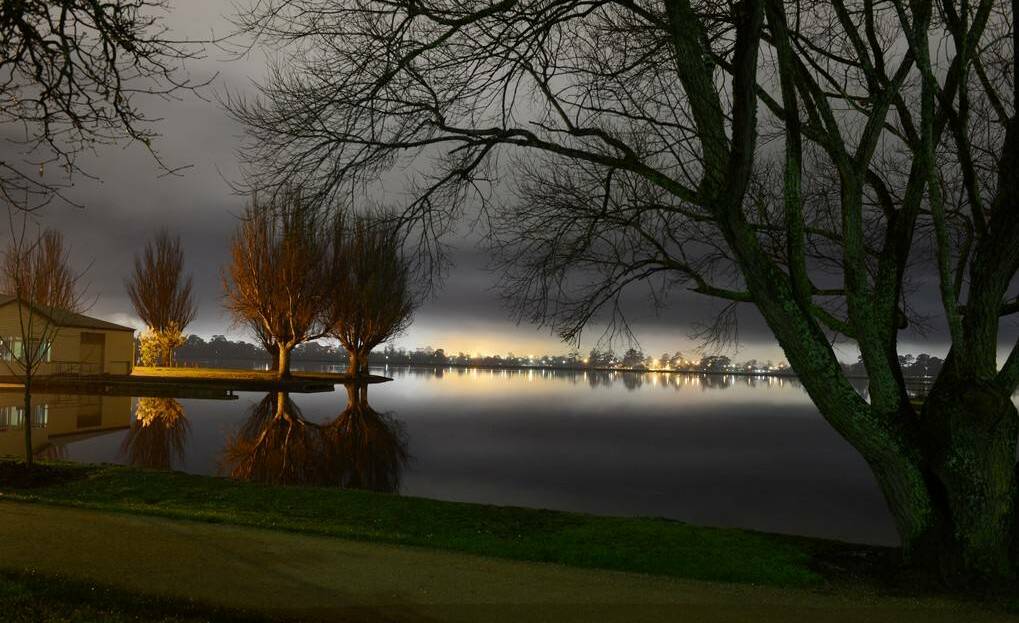 LAKE VIEWS: Stunning lake views, like this on a beautiful winter's evening, are a major selling point for residences along Wendouree Parade. Picture: Kate Healy