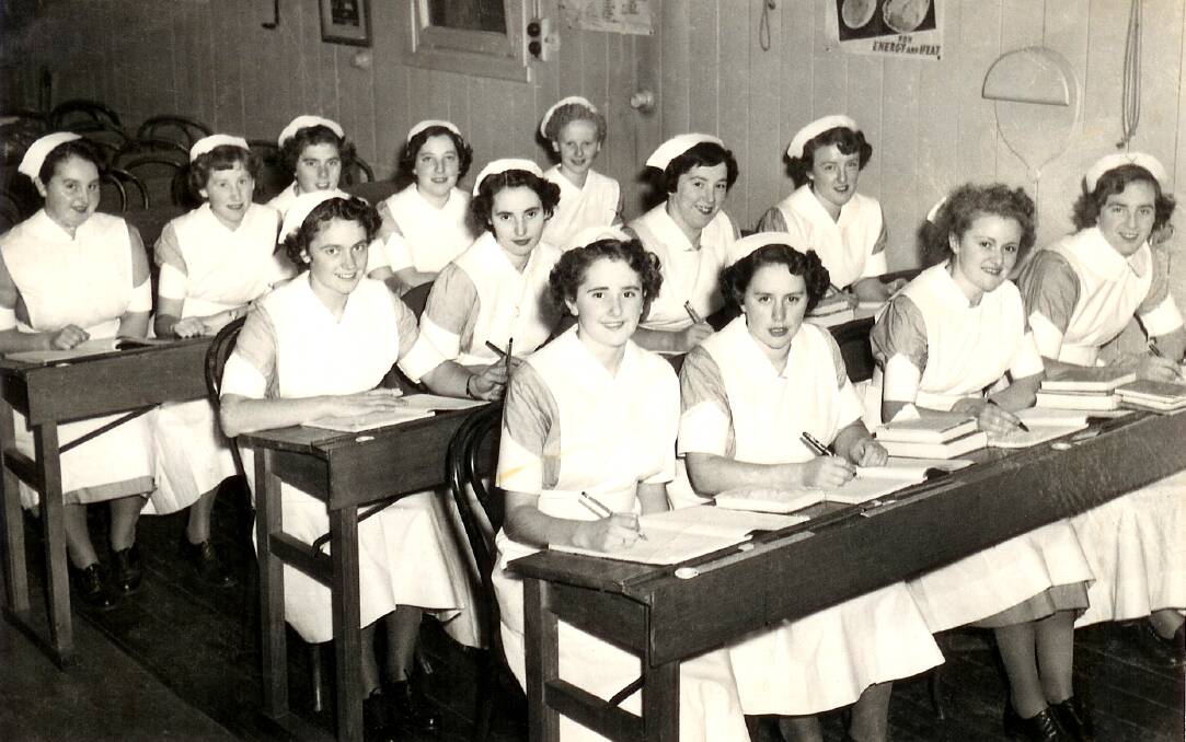 Ballarat Base Hospital trainee nurses in the classroom in 1951. Photo: Supplied