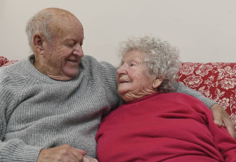 UNITED: Walter and Dorothy Lee have been married for 68 years. Making decisions together was central to their long marriage. Picture: Lachlan Bence 