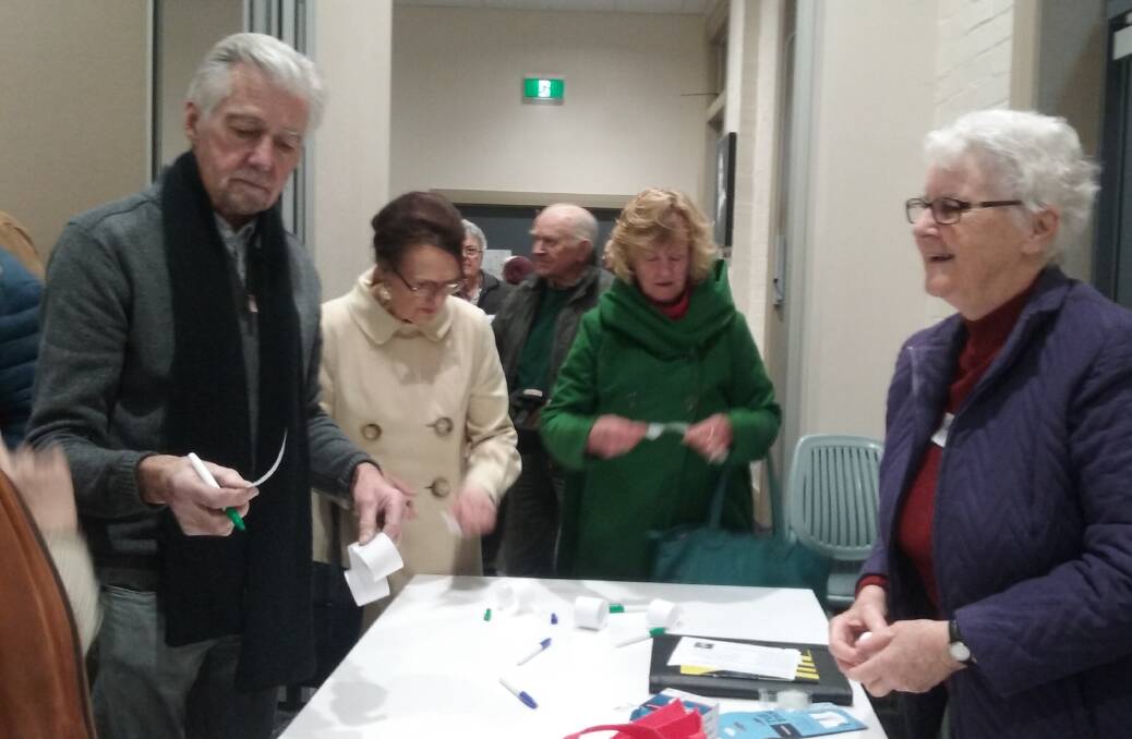 RESPONSE: Community members arrive at the Ballarat Plenary Council meeting.