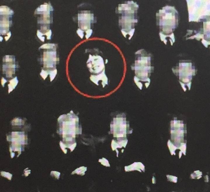 INNOCENT: Phil Nagle (circled) in a St Alipius Christian Brothers' Boys Primary School photo from 1973. 
